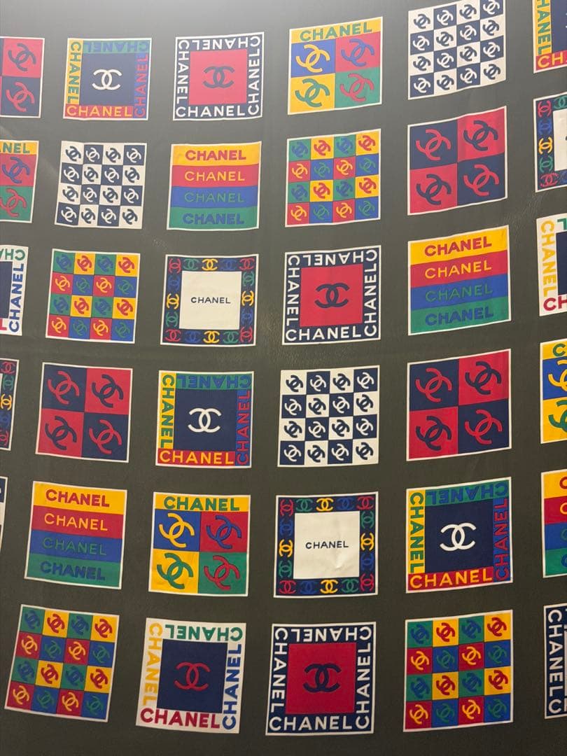 シャネル　シルクスカーフ　大判　マルチデザイン　ココマーク