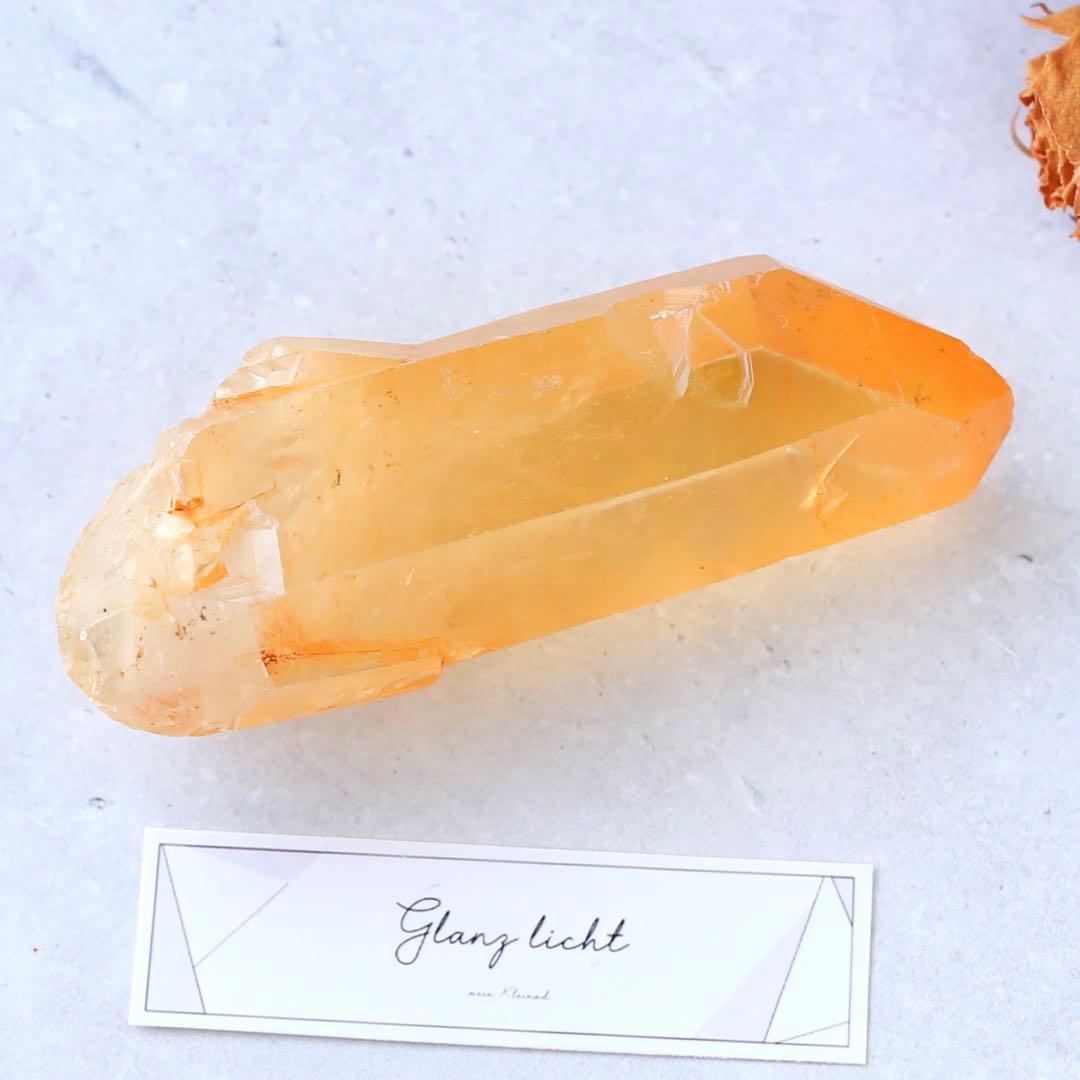 タンジェリンクォーツ 蜜柑水晶 天然石 水晶 鉱物 一点物 健康