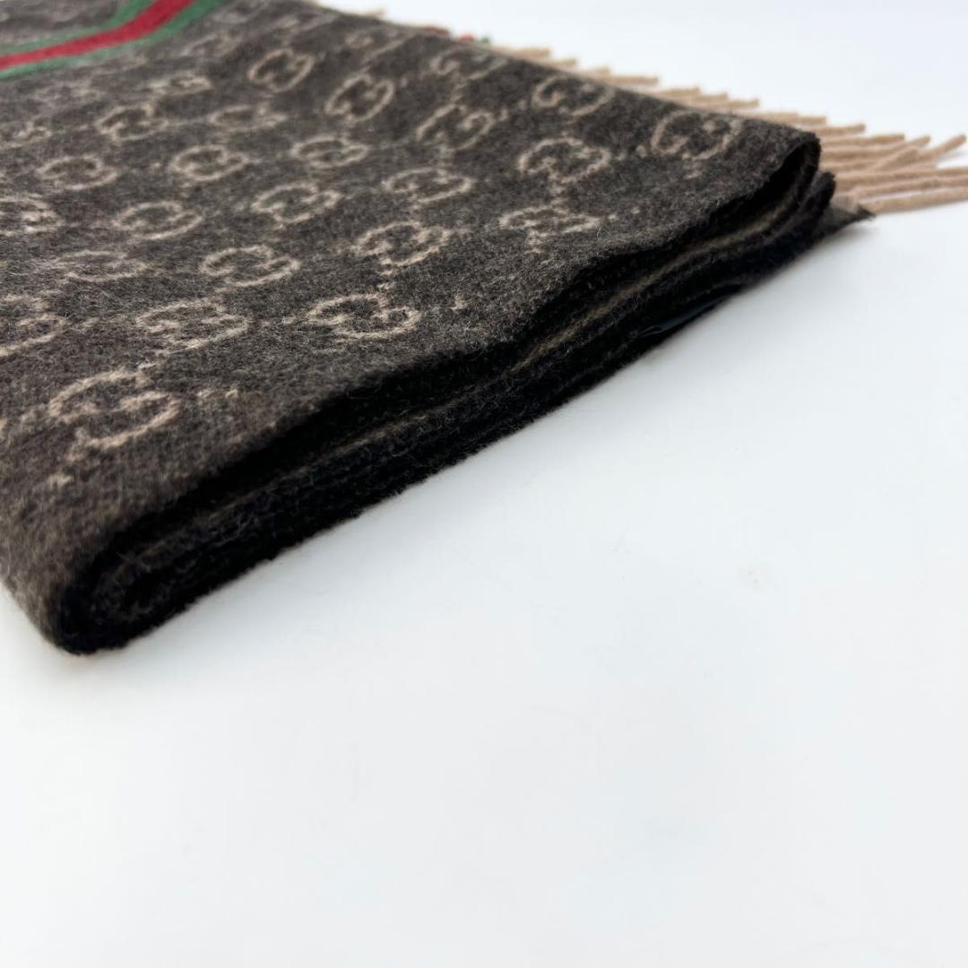 【専用】GUCCI グッチ カシミヤ100% GG柄マフラー 極美品タグ付き
