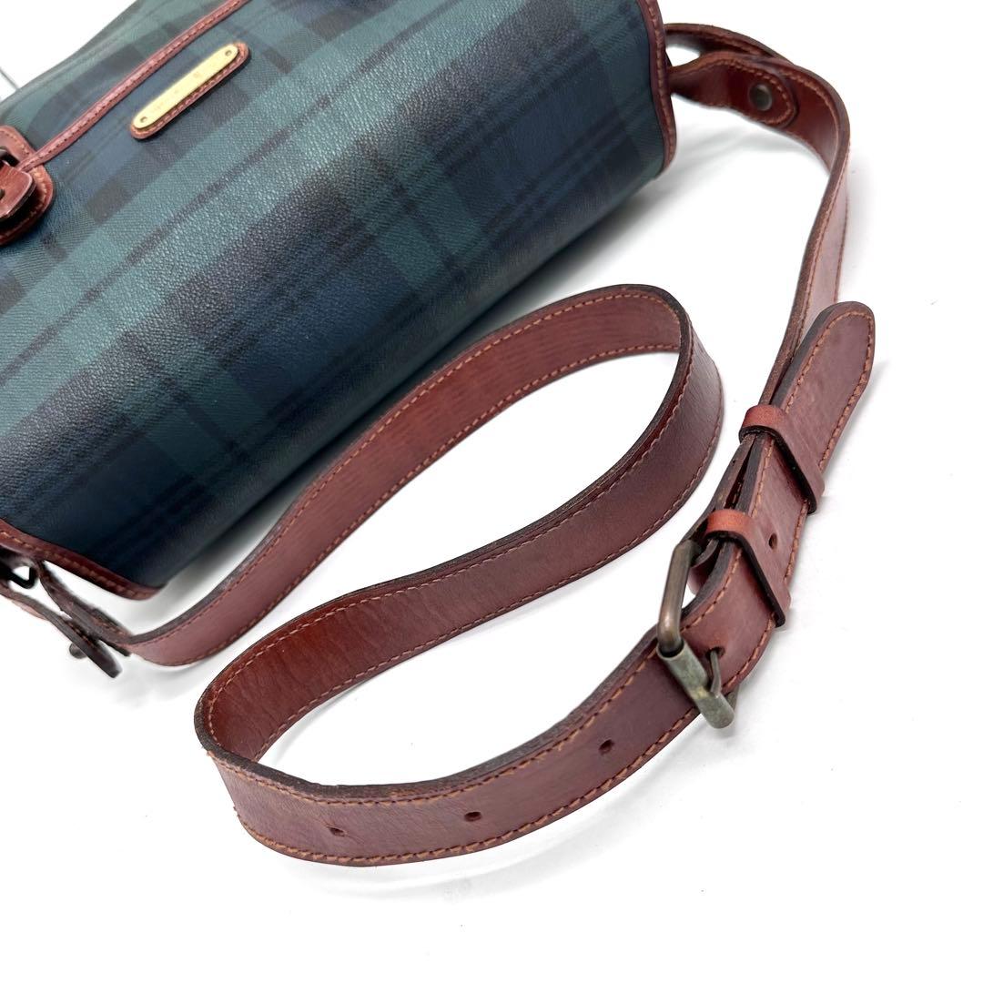 ポロラルフローレン メッセンジャーバッグ ブラックウォッチ PVC グリーン系