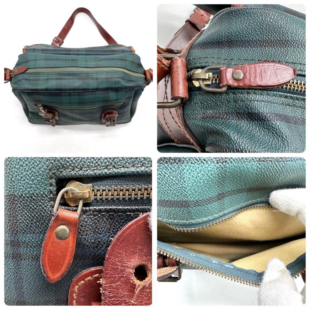 ポロラルフローレン メッセンジャーバッグ ブラックウォッチ PVC グリーン系