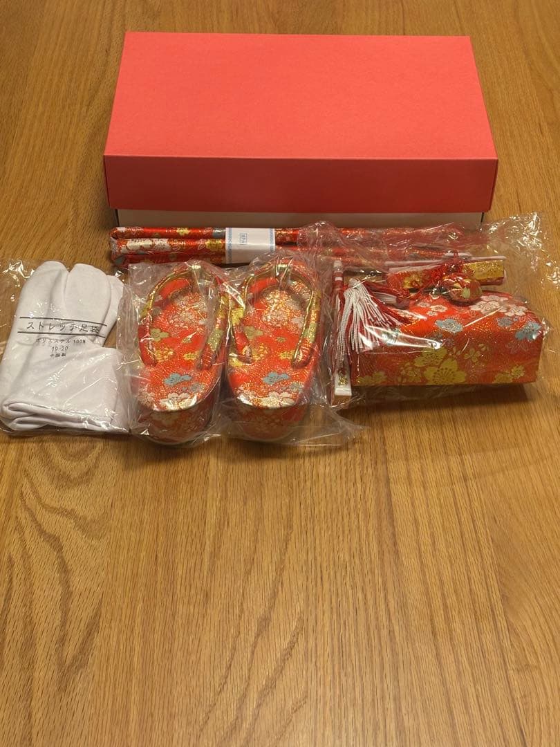 フルセット花柄着物 七五三15点セット 115-140cm