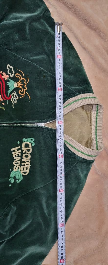 CROPPED HEADS 緑色ベルベットジャケット