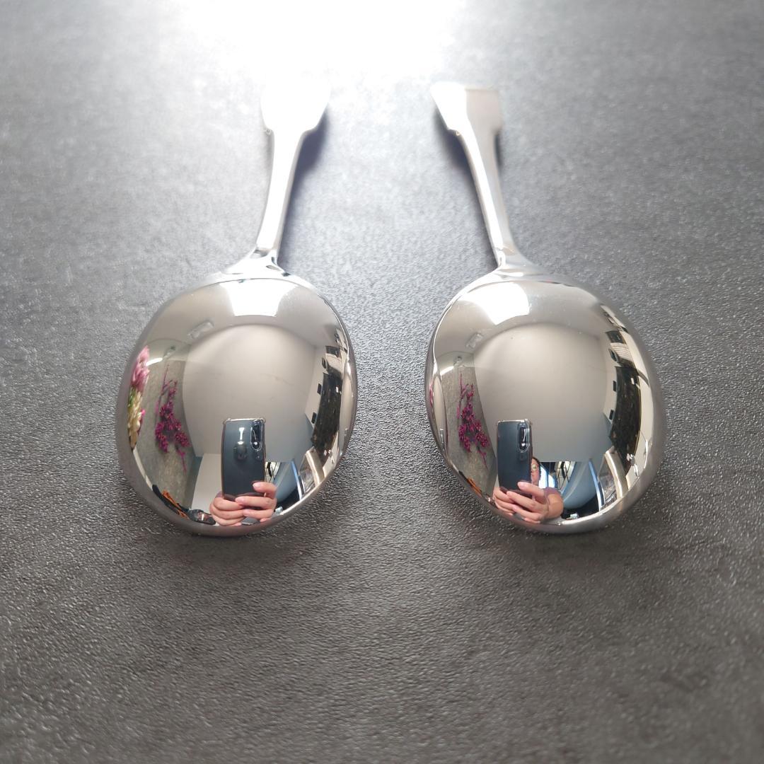 希少 美品 クリストフル クリュニー コンソメスプーン 2点