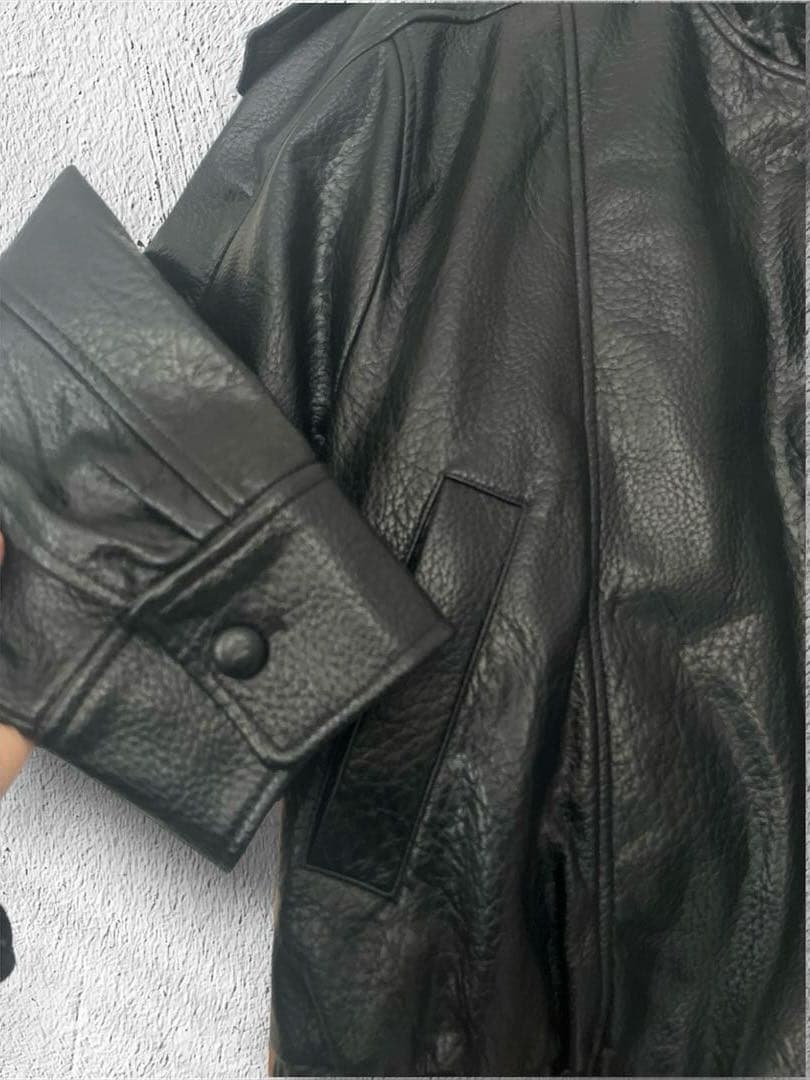 【新品】 ZARA フェイクレザージャケット S size ブラック　ザラ