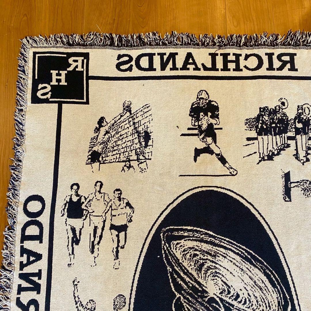 90s USA製 Richlands High School ヴィンテージラグ