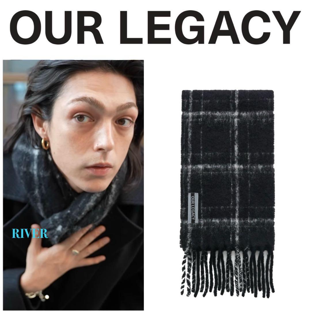 【OUR LEGACY】ESTATE SCARF / Black Check