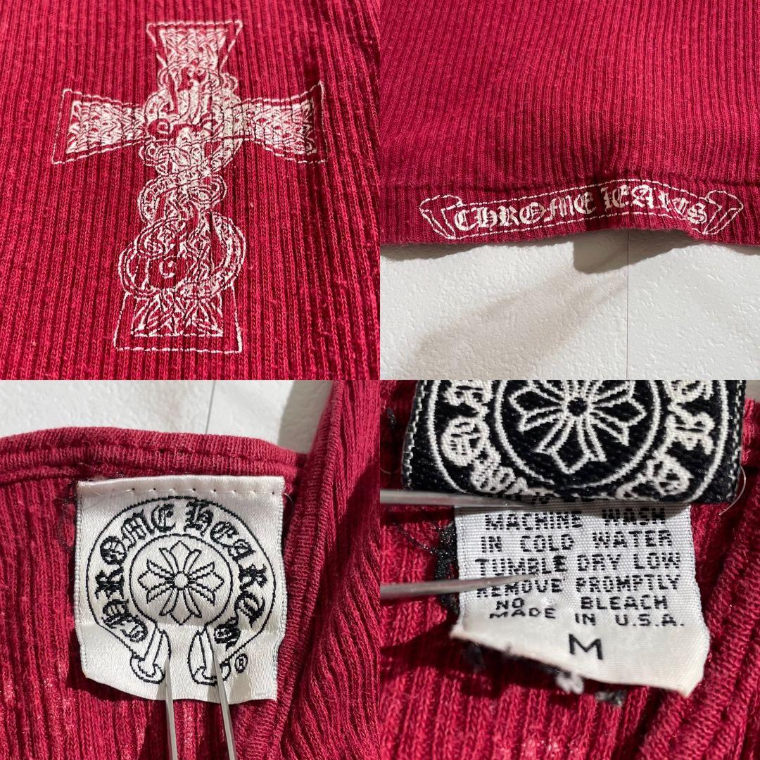 入手困難✨ クロムハーツ タンクトップ ノースリーブ 十字架 メンズ レッド