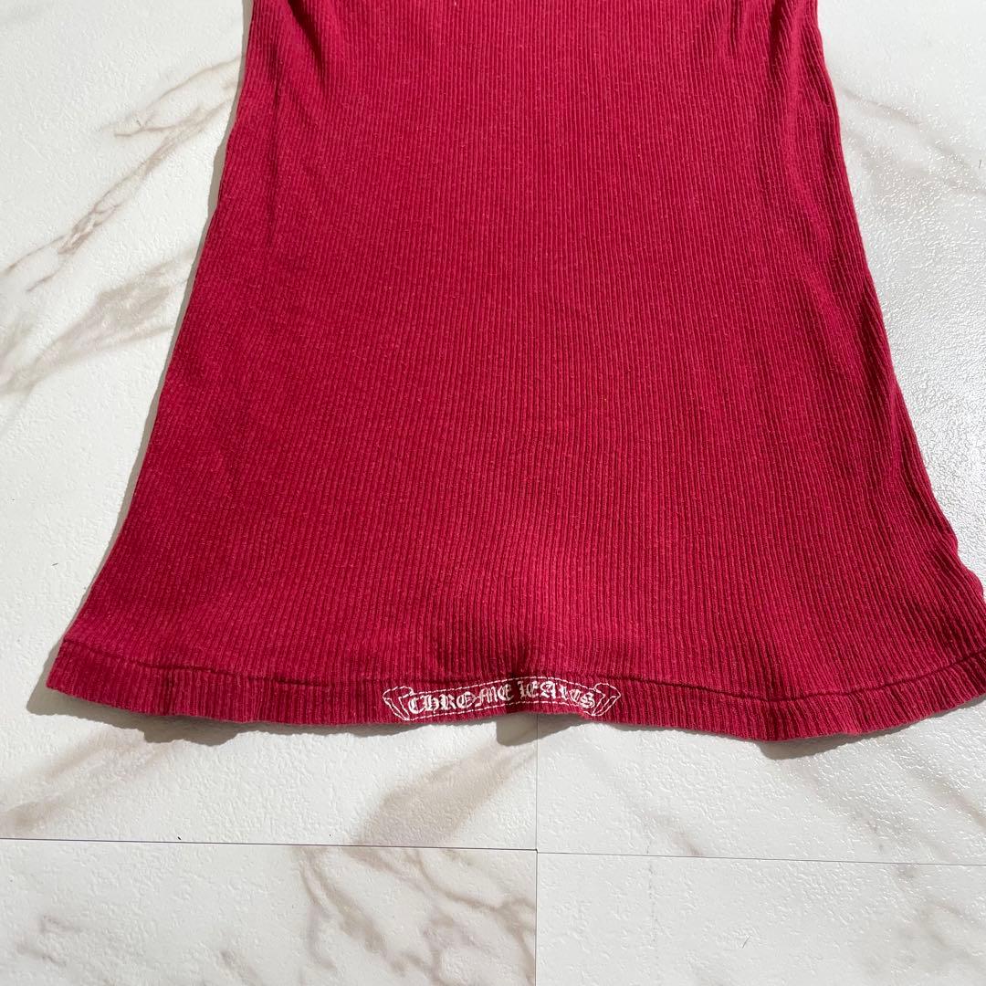 入手困難✨ クロムハーツ タンクトップ ノースリーブ 十字架 メンズ レッド