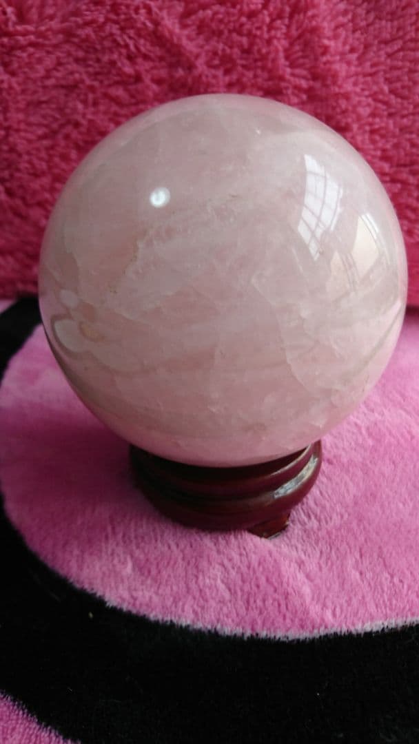 ローズクォーツ 玉台付