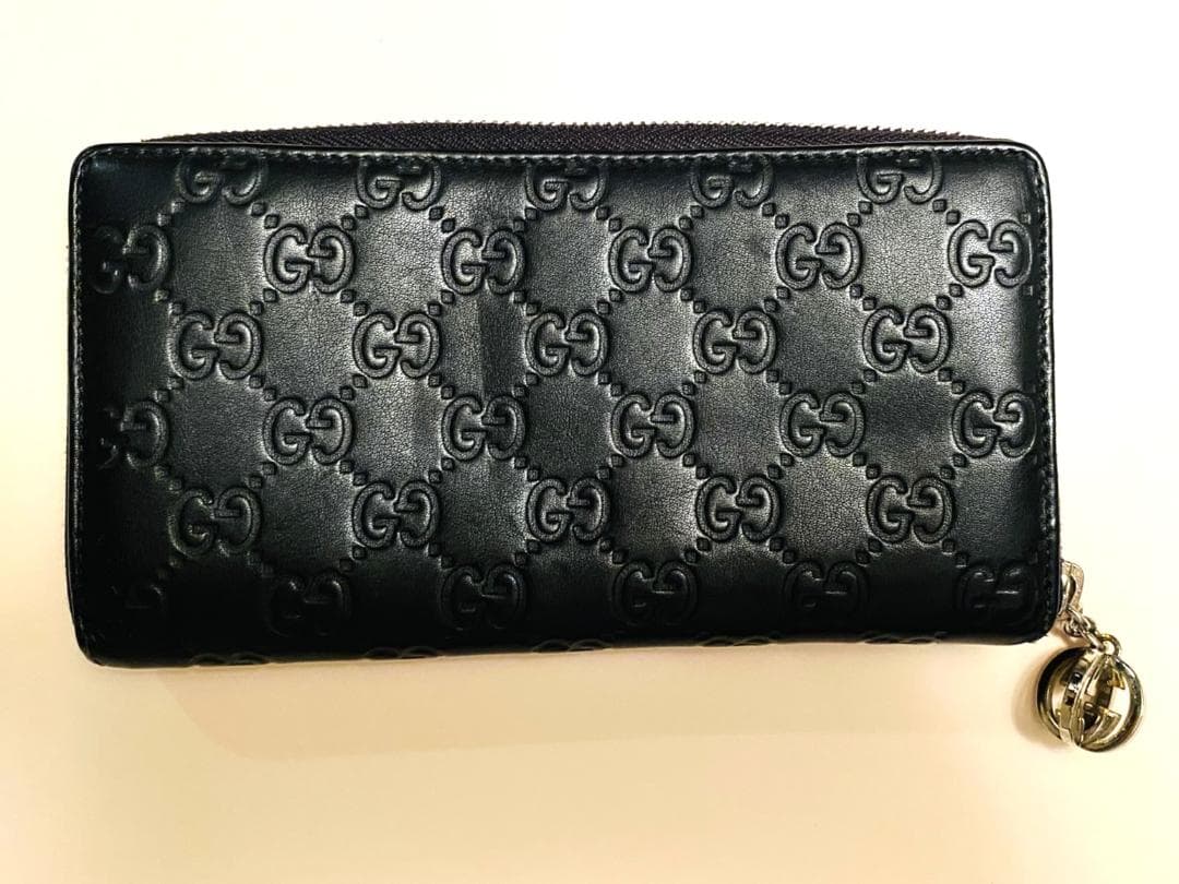 GUCCI GGパターン ブラックレザー 財布