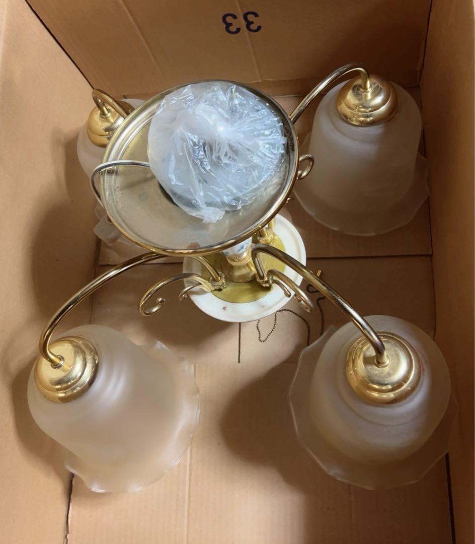 クラシックシャンデリア 4灯 ゴールド