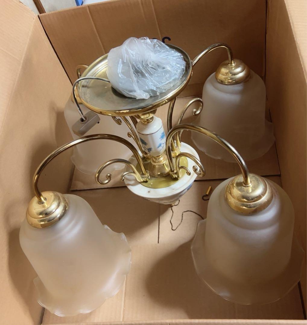 クラシックシャンデリア 4灯 ゴールド