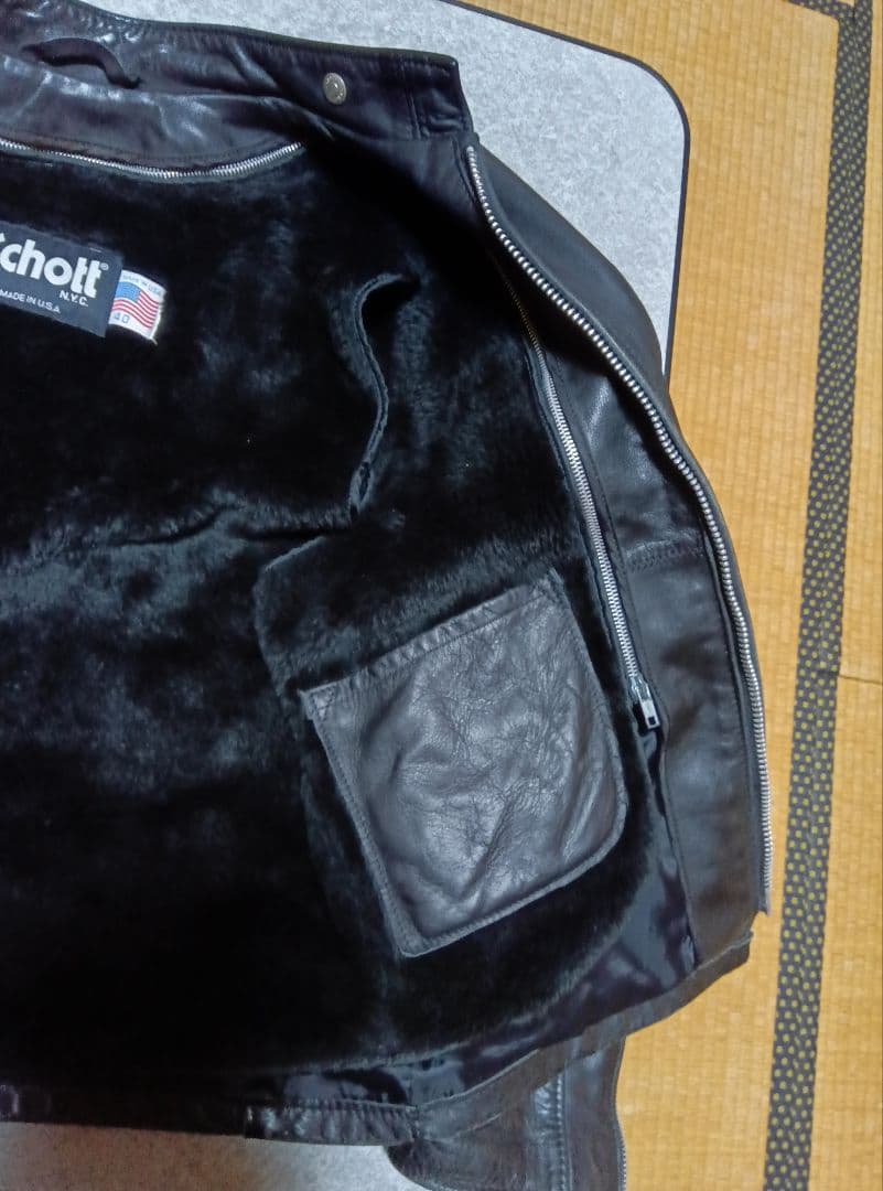 schottシングルライダースジャケット