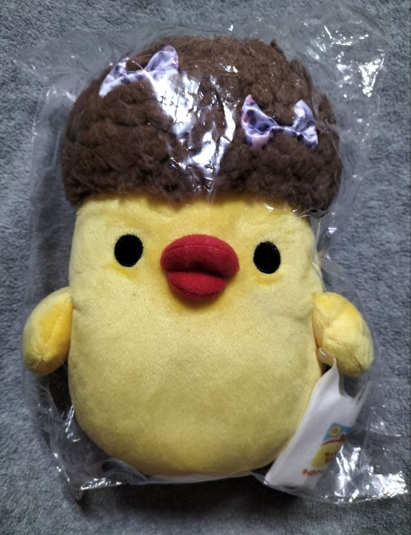 キイロイトリスーパー　ぬいぐるみ　ライバルさん　アフロかつら　可愛い