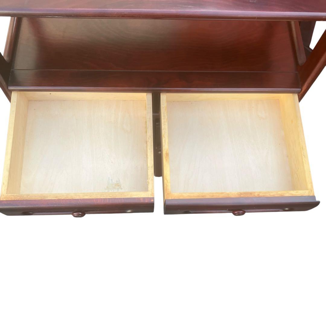 オールドカリモク　キャビネット　昭和レトロ 電話台 花台 古家具　FAX台