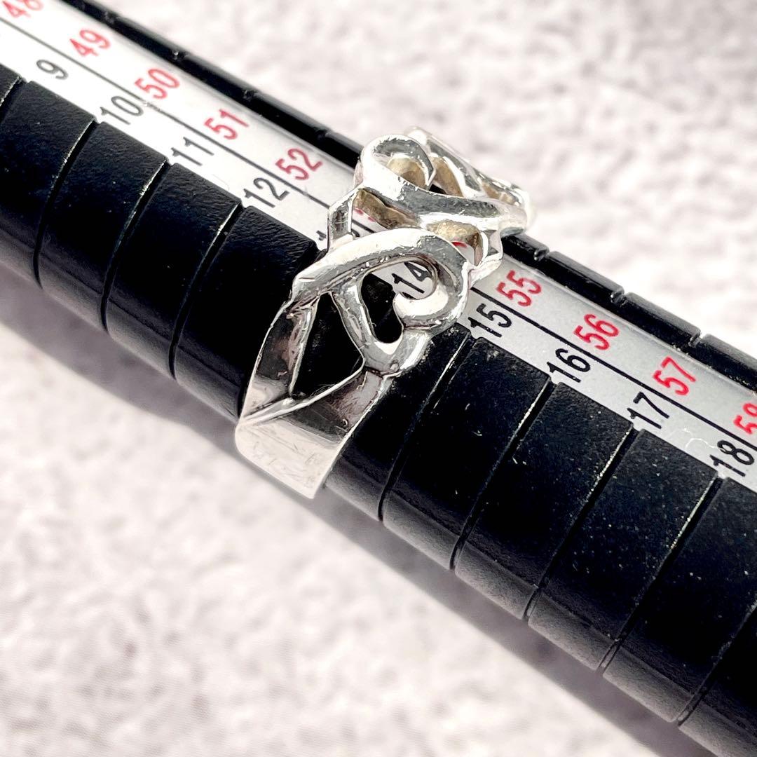 ティファニー トリプルラビングハートリング sv925 シルバー 指輪 14号