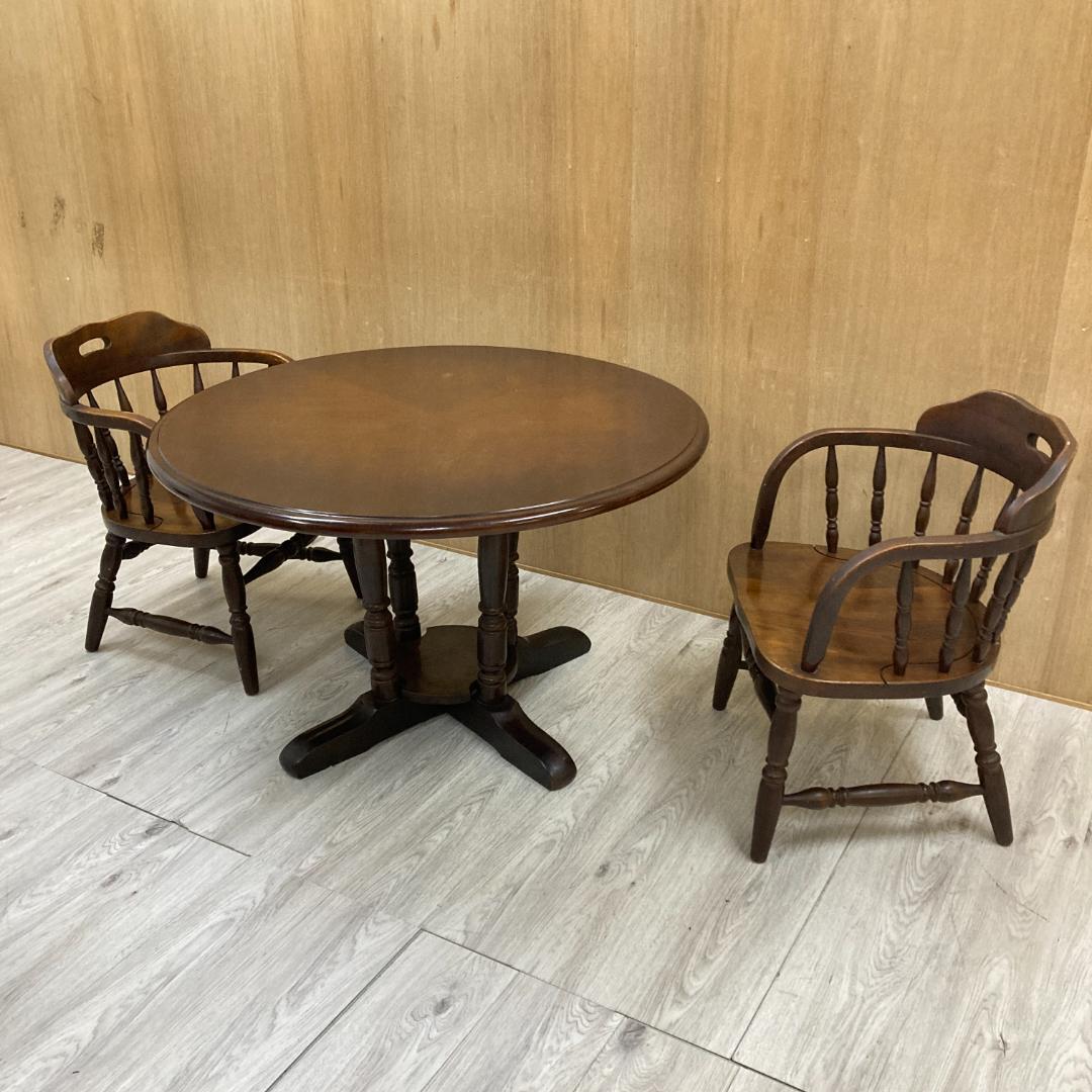 Mash様用【柏木工】ヴィンテージ ラウンドテーブル 無垢材　ダイニングテーブル