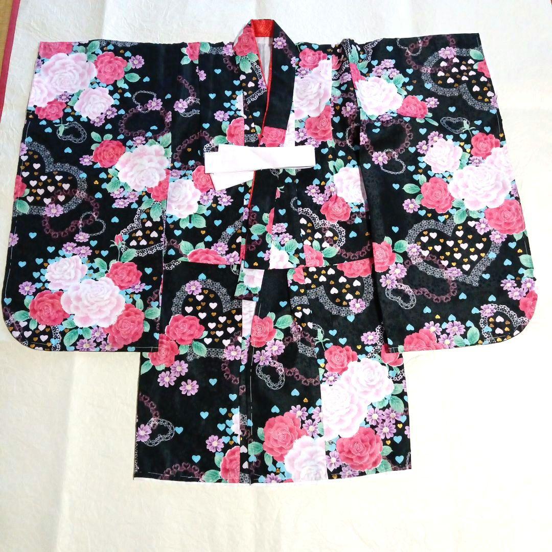 【2/2までのお値段】七五三　三歳着物・結び帯・フルセット　(25)