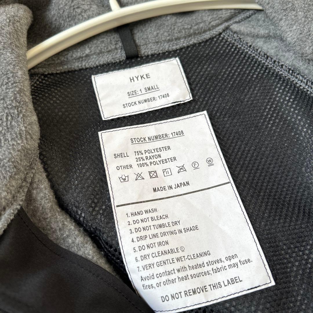 HYKE ハイク　23AW FLEECE COAT フリース　コート　サイズ1