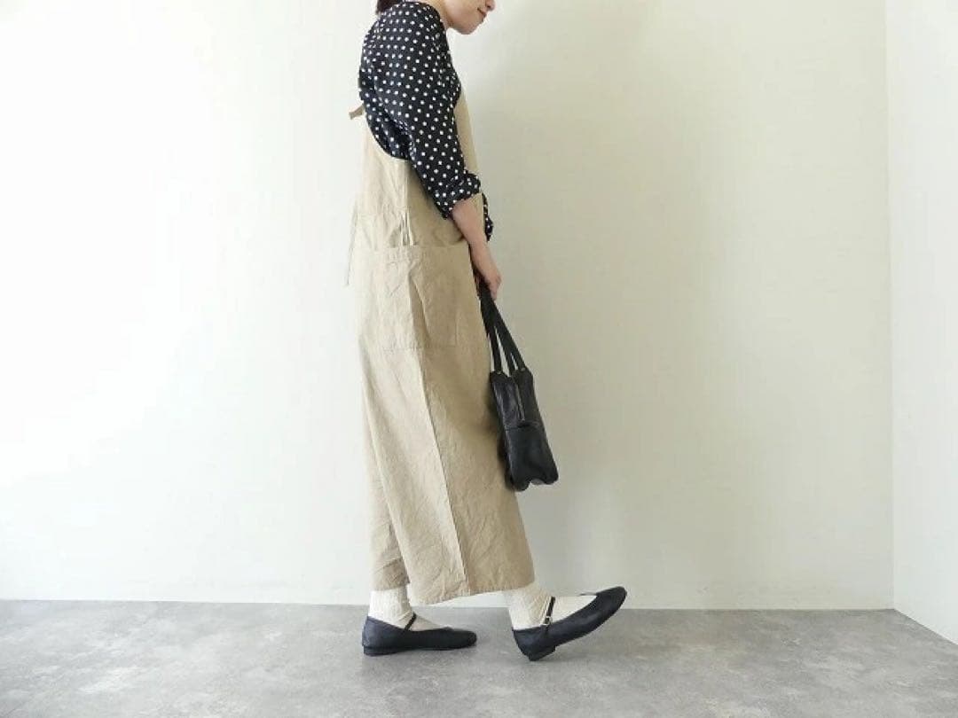 未使用！タグ付きGauze (ガーゼ) インディゴトラバイユサロペット