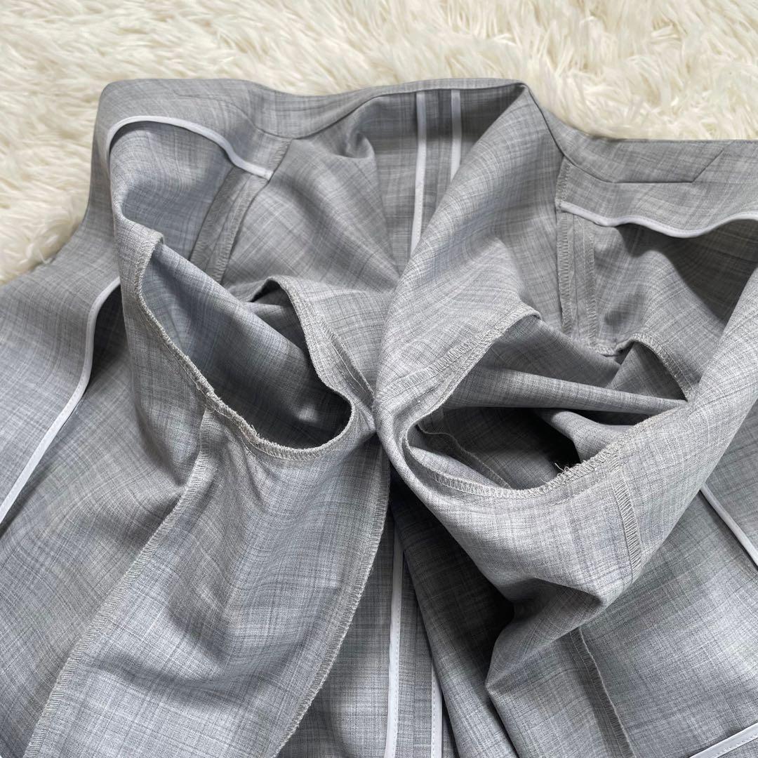 green label relaxingカチリカグレーノーラペルパンツスーツ