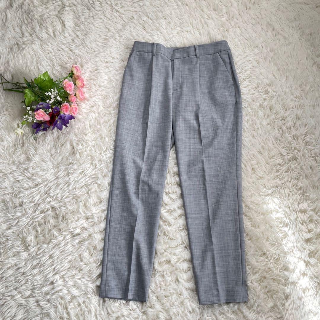 green label relaxingカチリカグレーノーラペルパンツスーツ