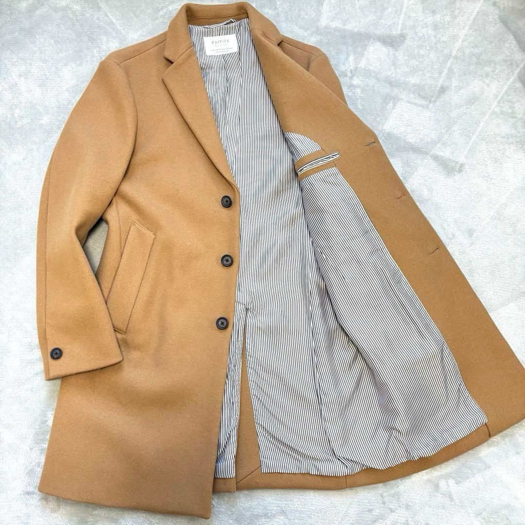 美品✨EDIFICE 48サイズ キャメル チェスターコート