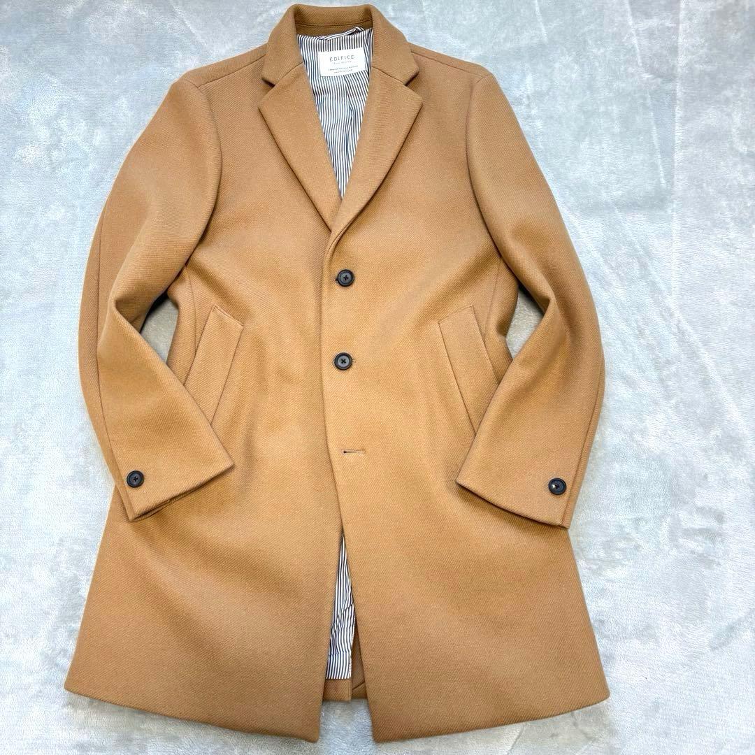 美品✨EDIFICE 48サイズ キャメル チェスターコート