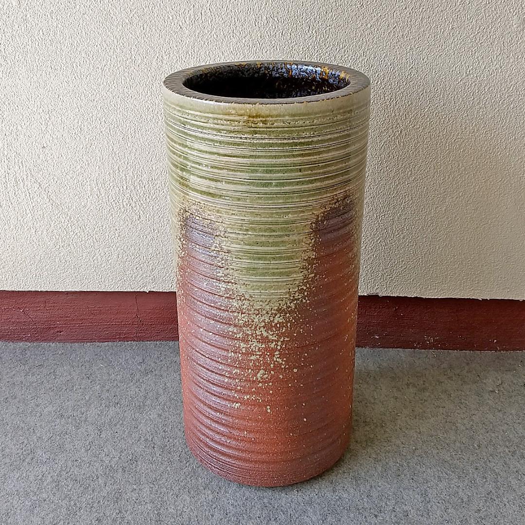 陶器傘立て　古信楽千段傘立　信楽焼　ヤマタツ陶業　TK-612　水抜き穴あり