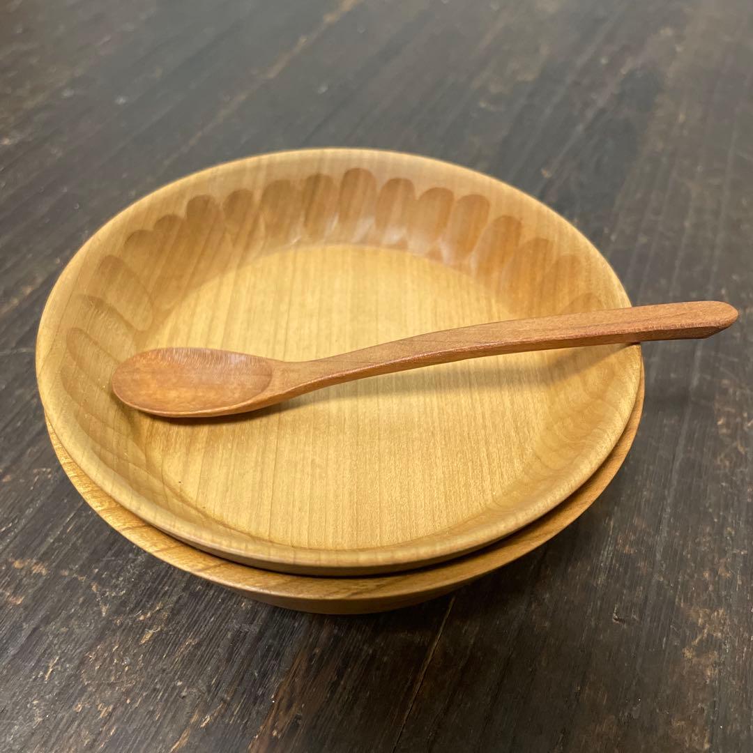 木工作家　三谷龍二　木の器とカトラリー2点セット