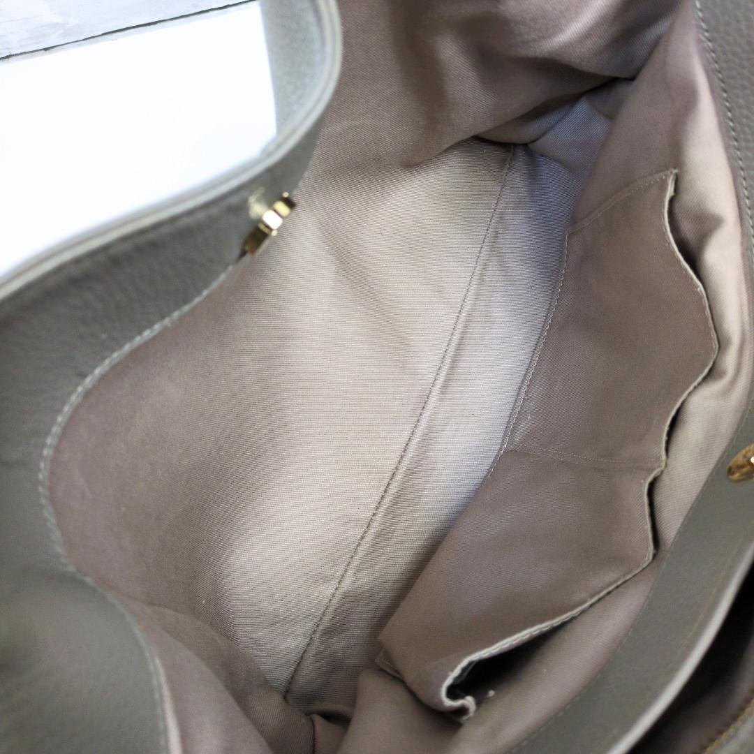 ATAO アタオ ファンクヴィ トートバッグ ハンドバッグ グレージュ シボ