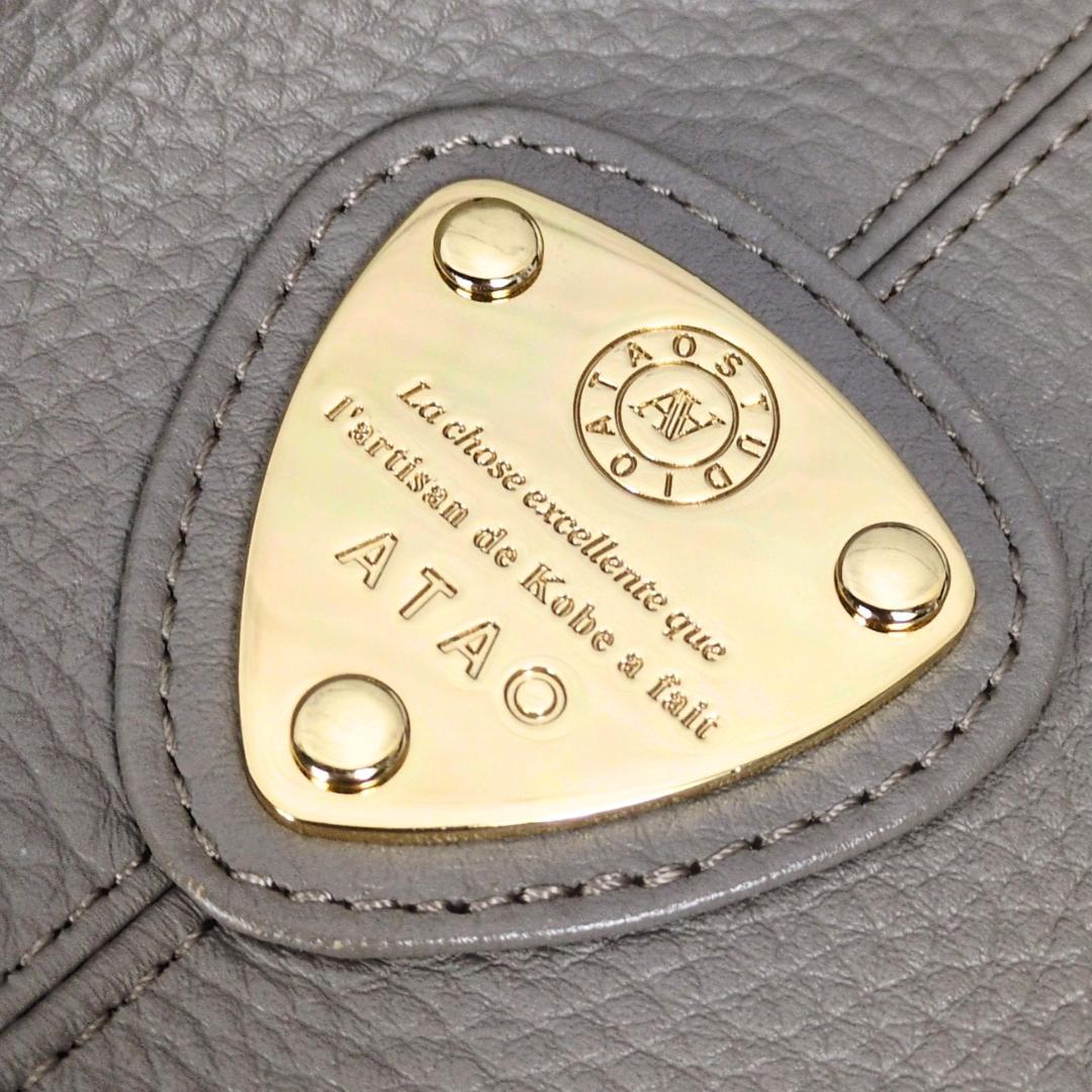 ATAO アタオ ファンクヴィ トートバッグ ハンドバッグ グレージュ シボ