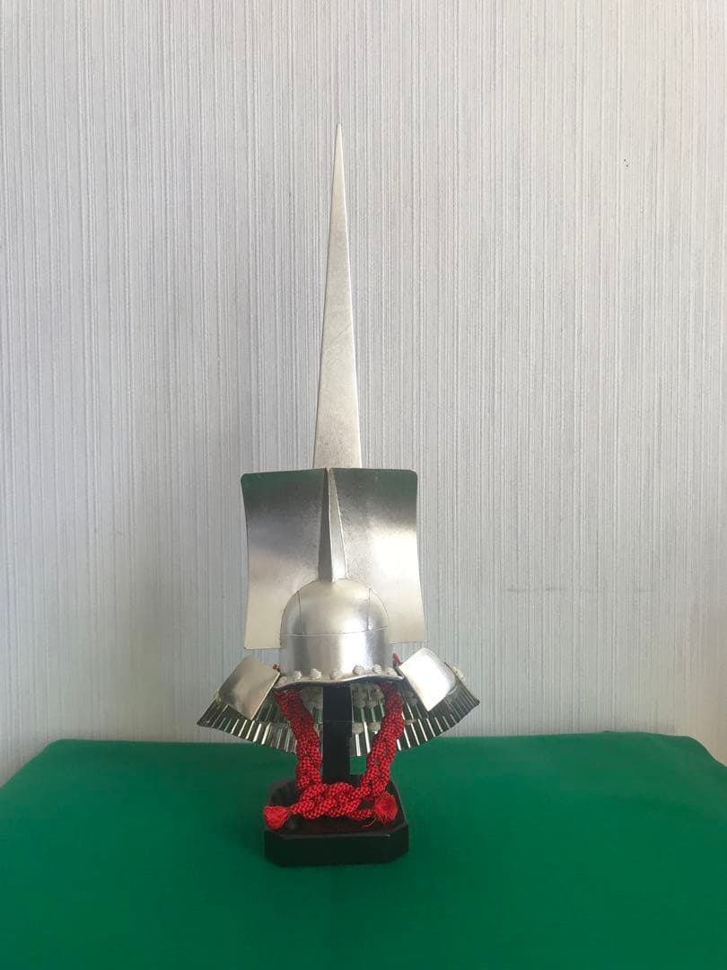 飾兜　レア品　徳川家康　一之谷　展示品　平安　武久作　純銀箔押　正絹白糸