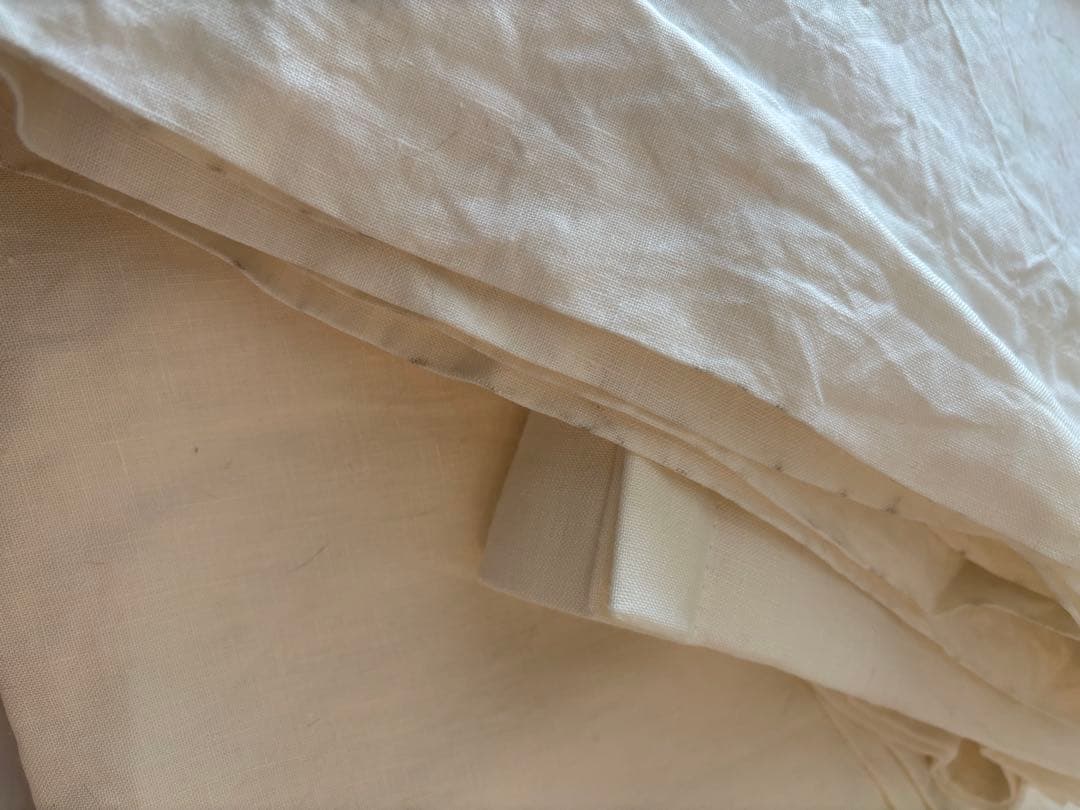 MUJI リネンカーテン 幅185×丈187cm 1枚 ホワイト