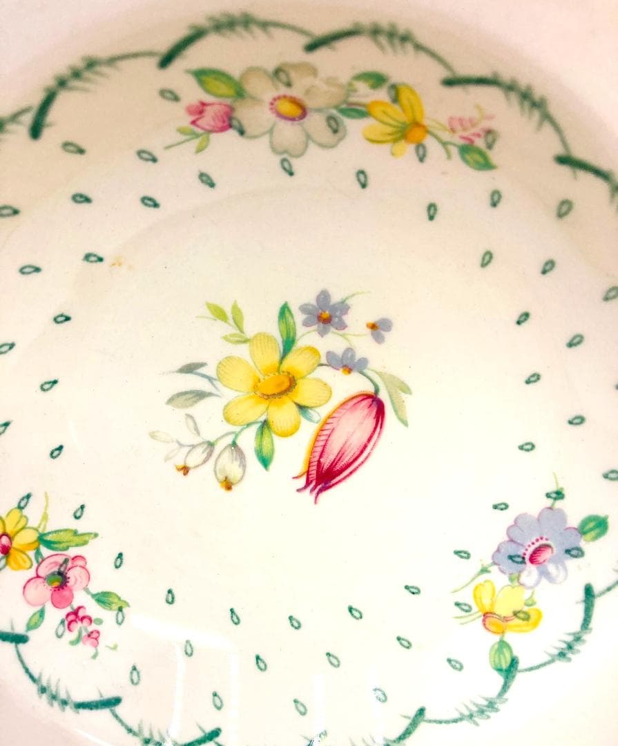 プランタン -緑- 【レアシェイプ】ミニ取手付ボウル 英国製 スージークーパー