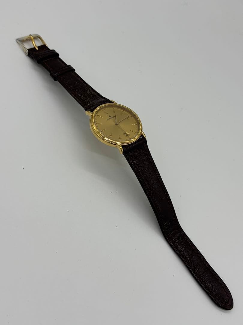 【美品】ユニバーサルジュネーブ クォーツ【555.20】18KGEP【稼働品】