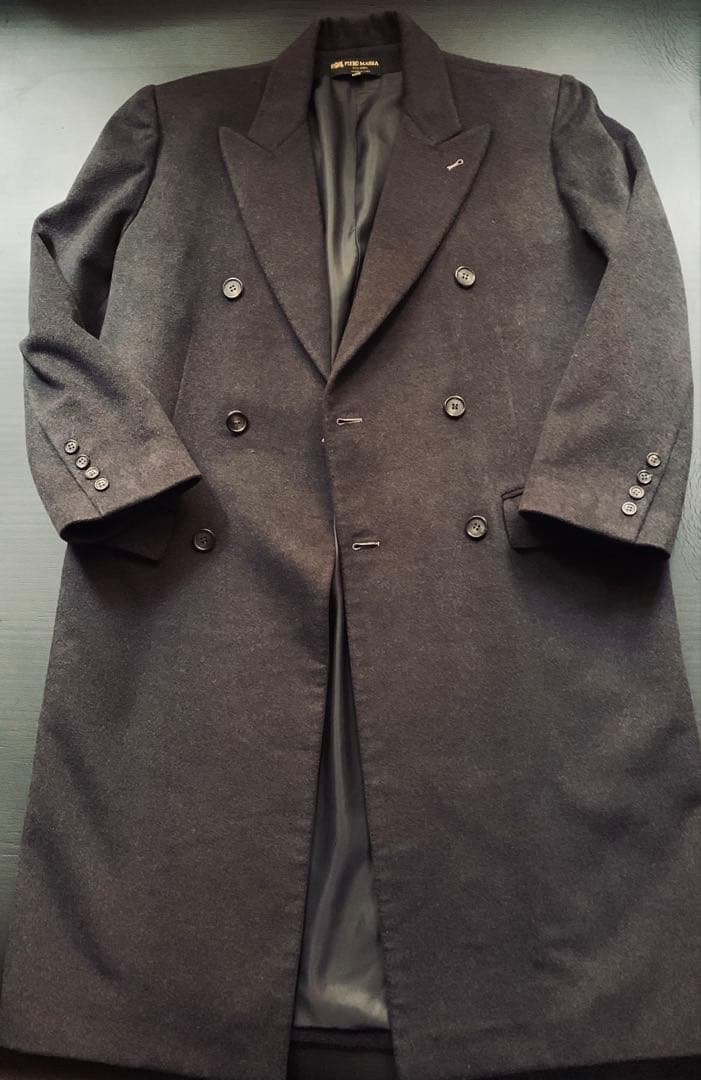 PIERO MASSA. ヴィンテージ　クラシックカシミアコート　伊製　茶