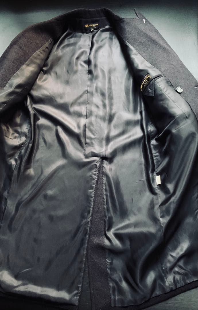 PIERO MASSA. ヴィンテージ　クラシックカシミアコート　伊製　茶