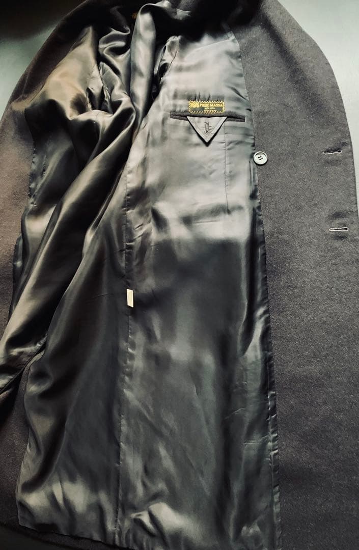 PIERO MASSA. ヴィンテージ　クラシックカシミアコート　伊製　茶