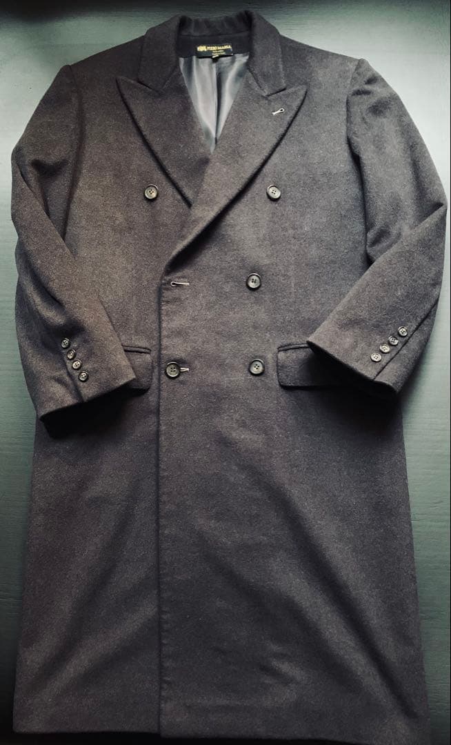 PIERO MASSA. ヴィンテージ　クラシックカシミアコート　伊製　茶