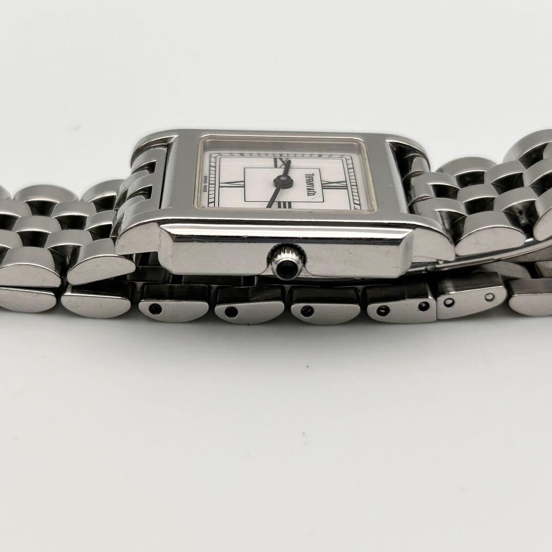 【新品電池 稼働】Tiffany&Co. クラシックスクエア ローマン クォーツ