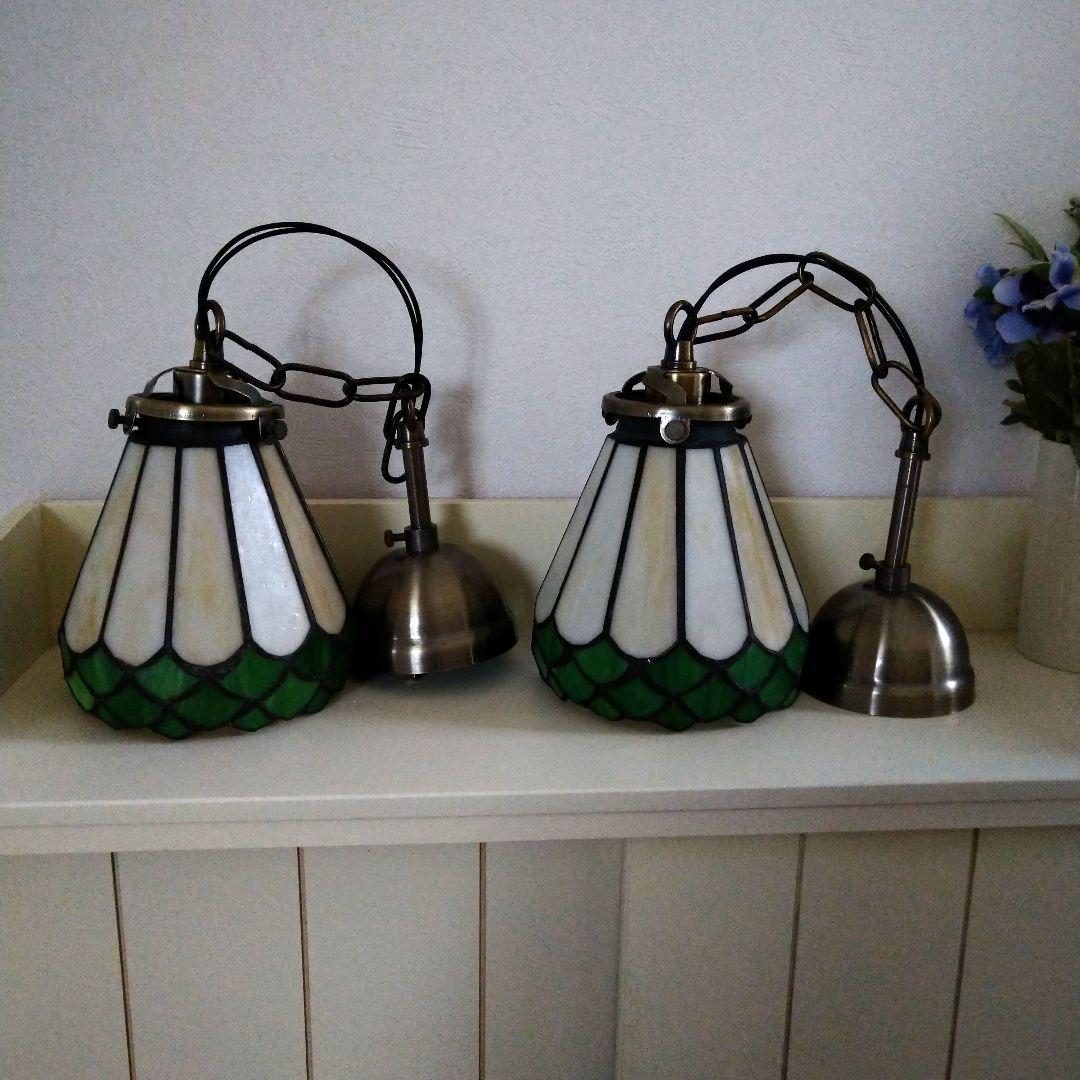 ステンドグラス風ランプシェード2個セット