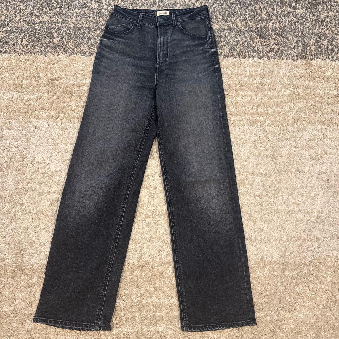 極美品　ヤヌーク　　レア　Lea 25 ブラックデニム