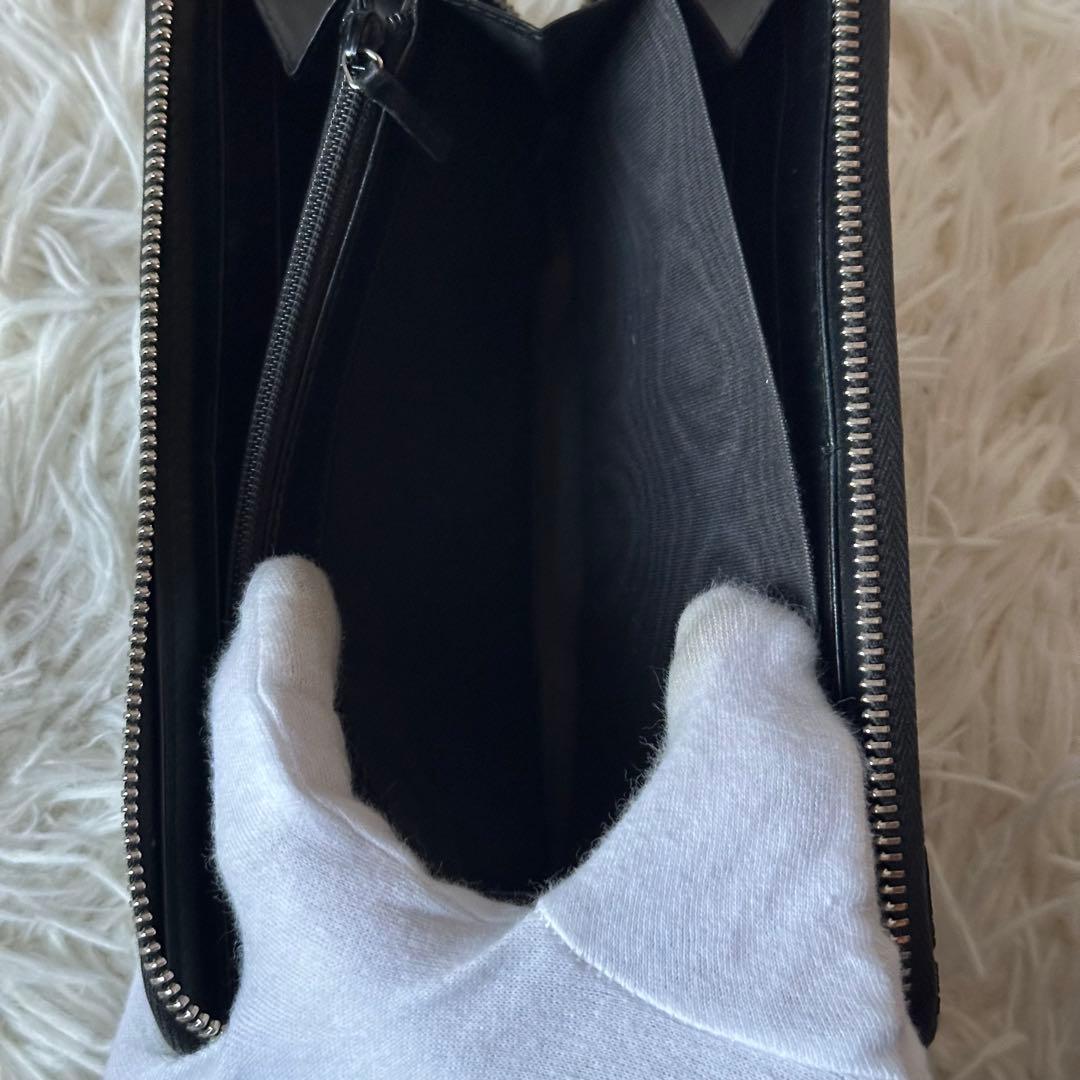 グッチ インプリメ ラウンドジップ GG柄 インターロッキング 長財布 黒