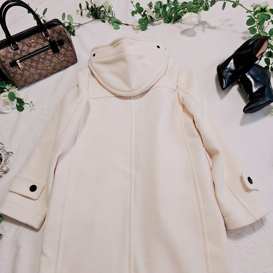 極美品✨MCAFEE ウールメルトン　ロングダッフルコート　オフホワイト　36