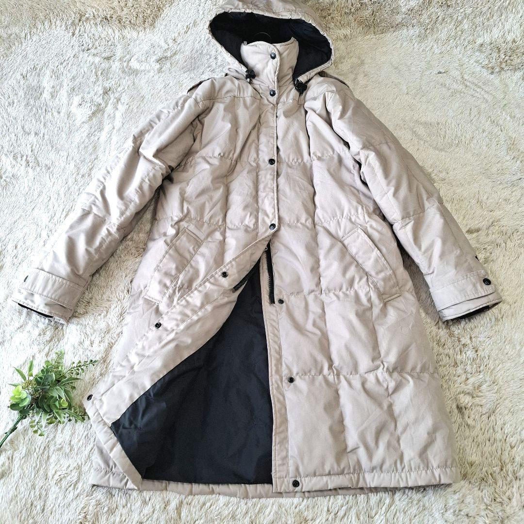 ザノースフェイス ロングダウンコート 茶タグ 80s アメリカ製 アイボリー M