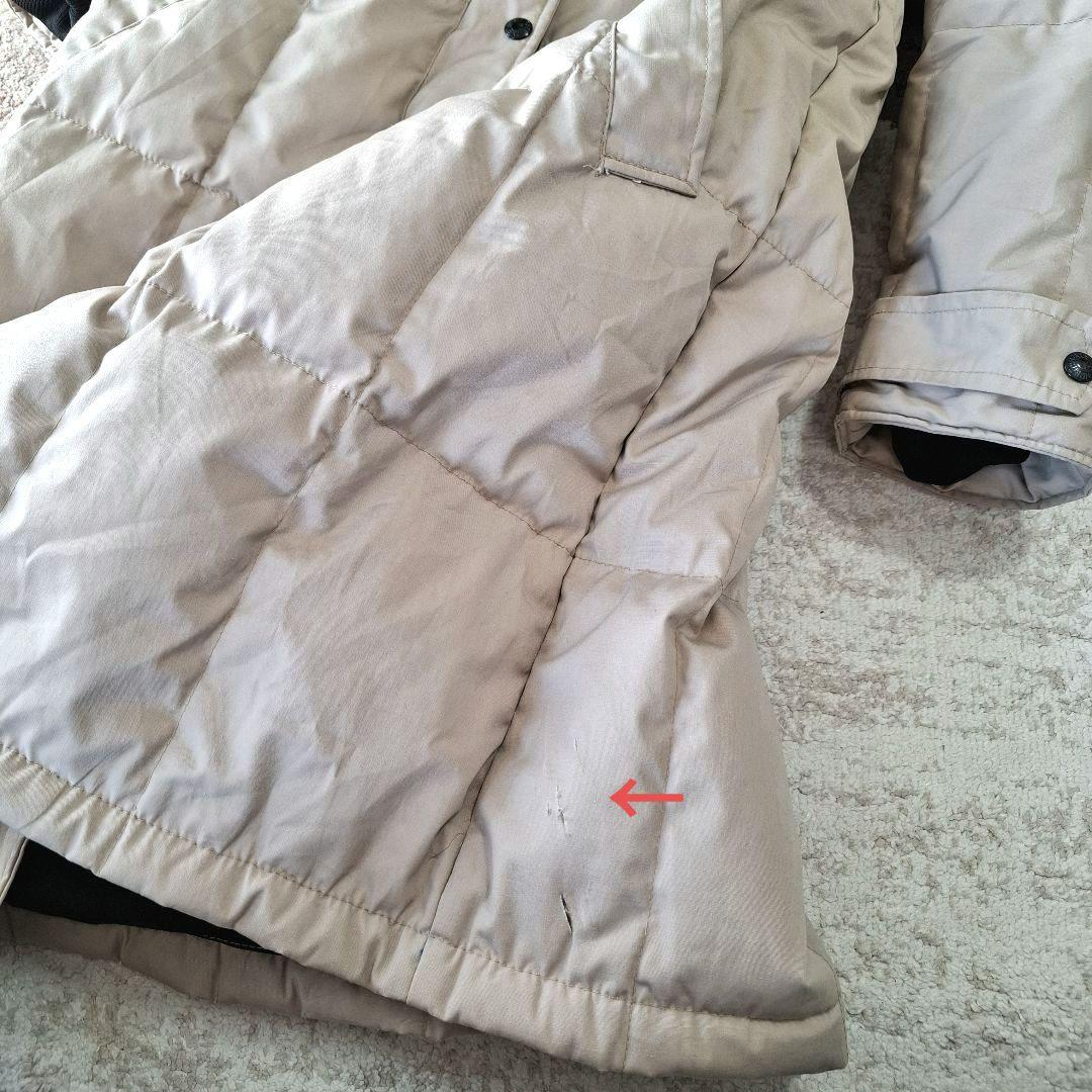 ザノースフェイス ロングダウンコート 茶タグ 80s アメリカ製 アイボリー M