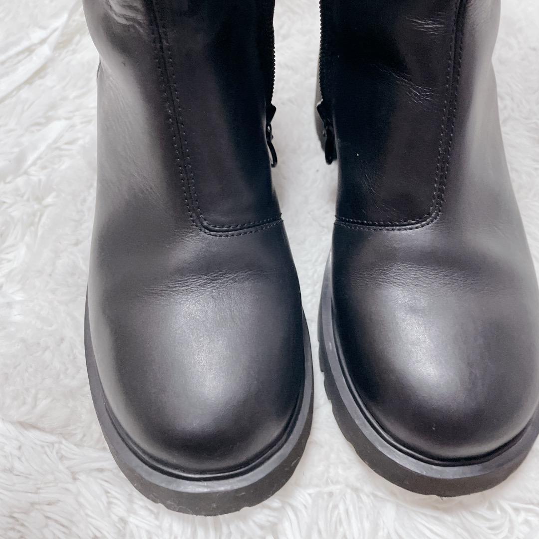 カンペール　サイドジップブーツ　ゴアテックス　厚底　ブラック　本革　レディース