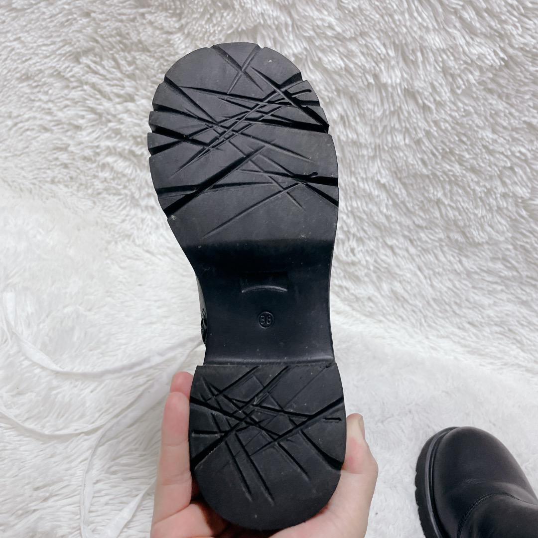 カンペール　サイドジップブーツ　ゴアテックス　厚底　ブラック　本革　レディース